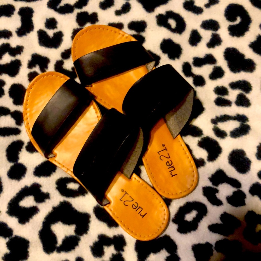 Black strappy sandals